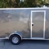 Quality Cargo 6x12 SA Trailer - Charcoal, Ramp, Side Door, Extra Height