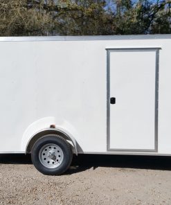 Quality Cargo 6x12 SA Trailer - White, Double Doors, Side Door, Extra Height, Window