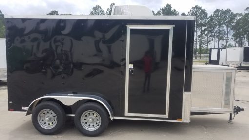 Quality Cargo 6x12 TA Trailer - Black, Ramp, Side Door, Extra Height, Electrical, Interior Wall, Many Options