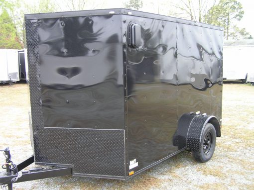 Quality Cargo 7x10 SA Trailer - Black, Ramp, Side Door, Extra Height, Electric Brakes, Blackout - Image 2