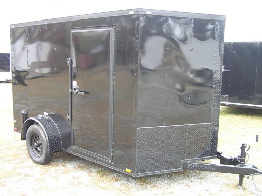 Quality Cargo 7x10 SA Trailer - Black, Ramp, Side Door, Extra Height, Electric Brakes, Blackout - Image 12