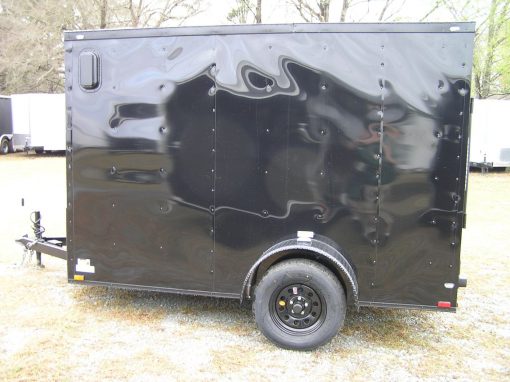Quality Cargo 7x10 SA Trailer - Black, Ramp, Side Door, Extra Height, Electric Brakes, Blackout - Image 3