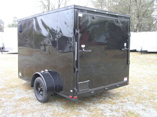 Quality Cargo 7x10 SA Trailer - Black, Ramp, Side Door, Extra Height, Electric Brakes, Blackout - Image 5