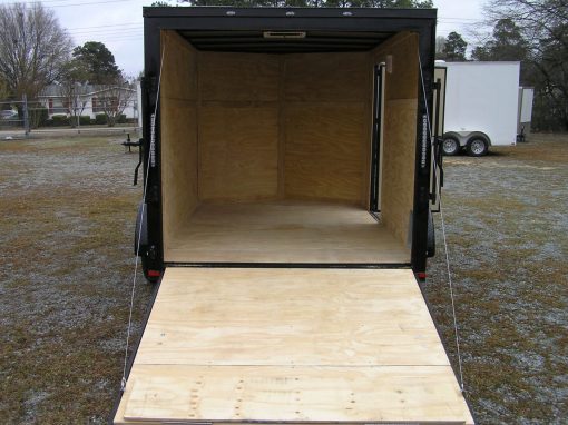 Quality Cargo 7x10 SA Trailer - Black, Ramp, Side Door, Extra Height, Electric Brakes, Blackout - Image 6