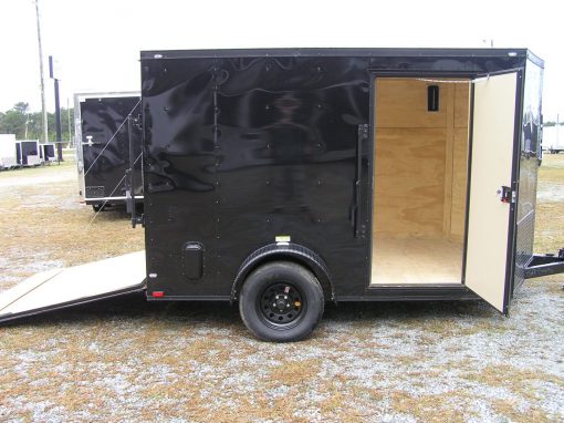 Quality Cargo 7x10 SA Trailer - Black, Ramp, Side Door, Extra Height, Electric Brakes, Blackout - Image 10