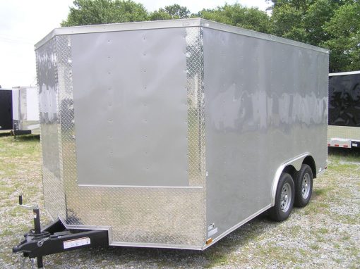 Quality Cargo 8.5x14 TA Trailer - Silver Frost, Ramp, Side Door, and D-Rings - Image 2