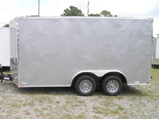 Quality Cargo 8.5x14 TA Trailer - Silver Frost, Ramp, Side Door, and D-Rings - Image 3