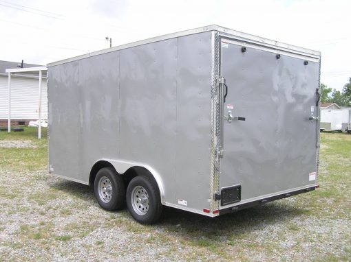 Quality Cargo 8.5x14 TA Trailer - Silver Frost, Ramp, Side Door, and D-Rings - Image 5