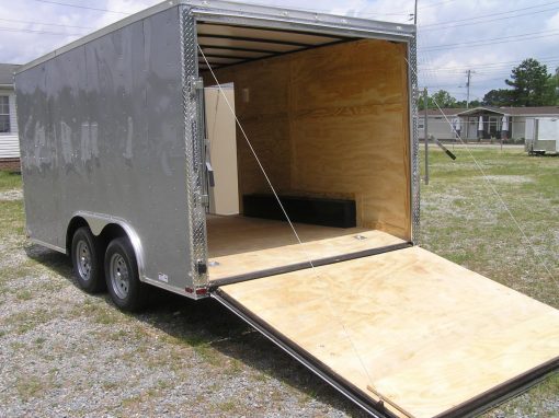 Quality Cargo 8.5x14 TA Trailer - Silver Frost, Ramp, Side Door, and D-Rings - Image 4