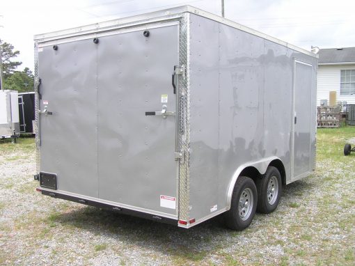Quality Cargo 8.5x14 TA Trailer - Silver Frost, Ramp, Side Door, and D-Rings - Image 9