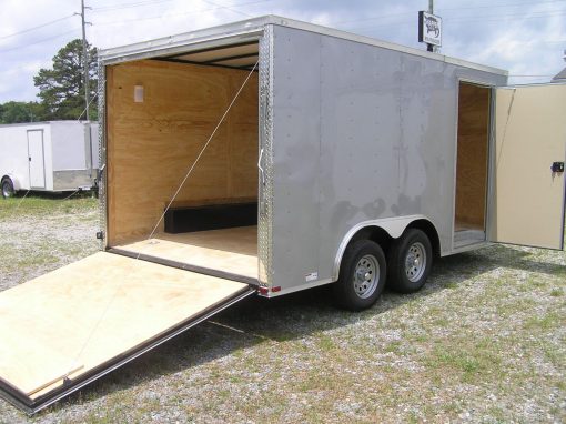 Quality Cargo 8.5x14 TA Trailer - Silver Frost, Ramp, Side Door, and D-Rings - Image 8