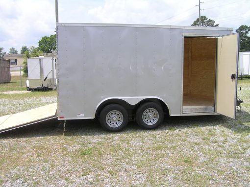 Quality Cargo 8.5x14 TA Trailer - Silver Frost, Ramp, Side Door, and D-Rings - Image 10