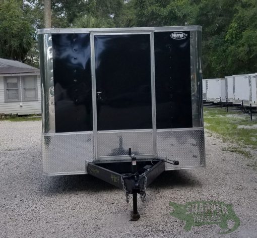 Quality Cargo 8.5x16 TA Trailer - Black, Ramp, Front Door, Concession Doors, 30 Amp Electrical Package and A/C - Image 16
