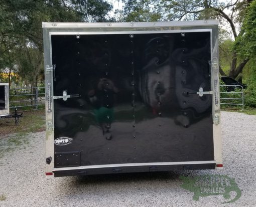 Quality Cargo 8.5x16 TA Trailer - Black, Ramp, Front Door, Concession Doors, 30 Amp Electrical Package and A/C - Image 9