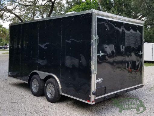 Quality Cargo 8.5x16 TA Trailer - Black, Ramp, Front Door, Concession Doors, 30 Amp Electrical Package and A/C - Image 7