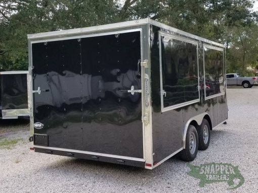 Quality Cargo 8.5x16 TA Trailer - Black, Ramp, Front Door, Concession Doors, 30 Amp Electrical Package and A/C - Image 11
