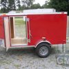 South Georgia Cargo Custom 4x8 SA Trailer - Red, Single Door, Two Side Doors - Image 3