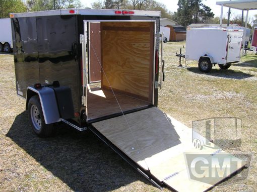 South Georgia Cargo 5x8 SA Trailer - Black, Ramp, Side Door - Image 4