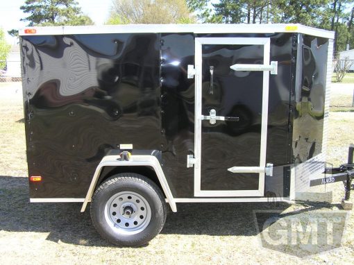 South Georgia Cargo 5x8 SA Trailer - Black, Ramp, Side Door