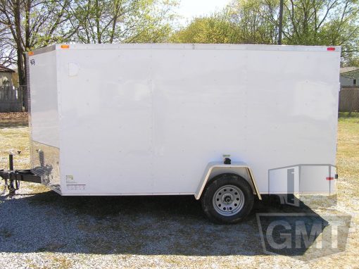South Georgia Cargo Custom 7x12 SA Trailer - White, Ramp, Side Door, Side Vents, Stabilizer Jacks, D-Rings - Image 3