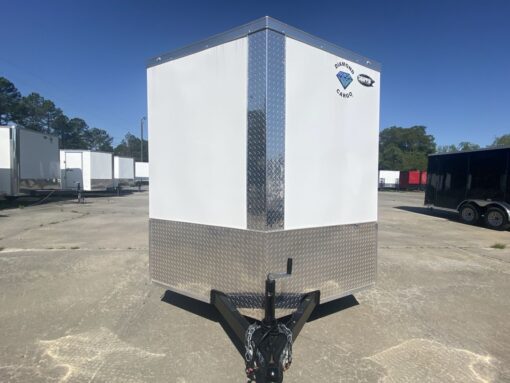 Diamond Cargo 7x12 TA Trailer - White, Ramp, Side Door, Extra Height - Image 11