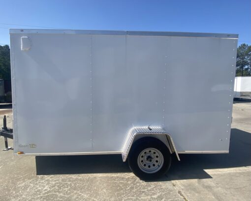 Diamond Cargo 7x12 TA Trailer - White, Ramp, Side Door, Extra Height - Image 3