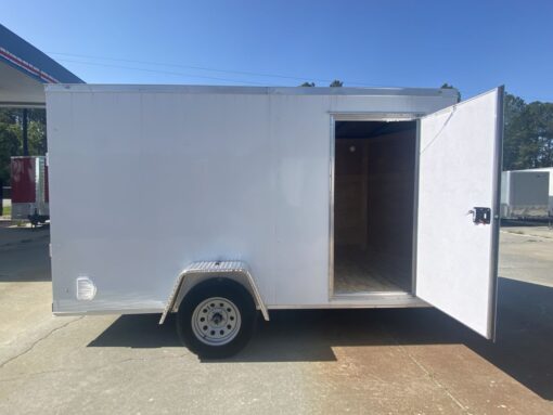 Diamond Cargo 7x12 TA Trailer - White, Ramp, Side Door, Extra Height - Image 8