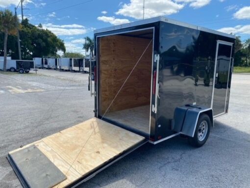 Douglas Trailers 6x10 SA Trailer - Black, Ramp, Side Door - Image 7