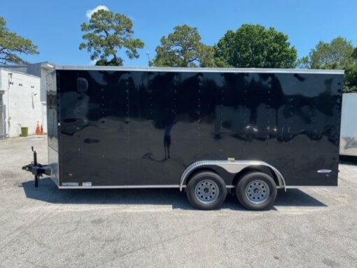 Freedom Trailers 7x16 TA Trailer - White, Ramp, Side Door, Extra Height - Image 2