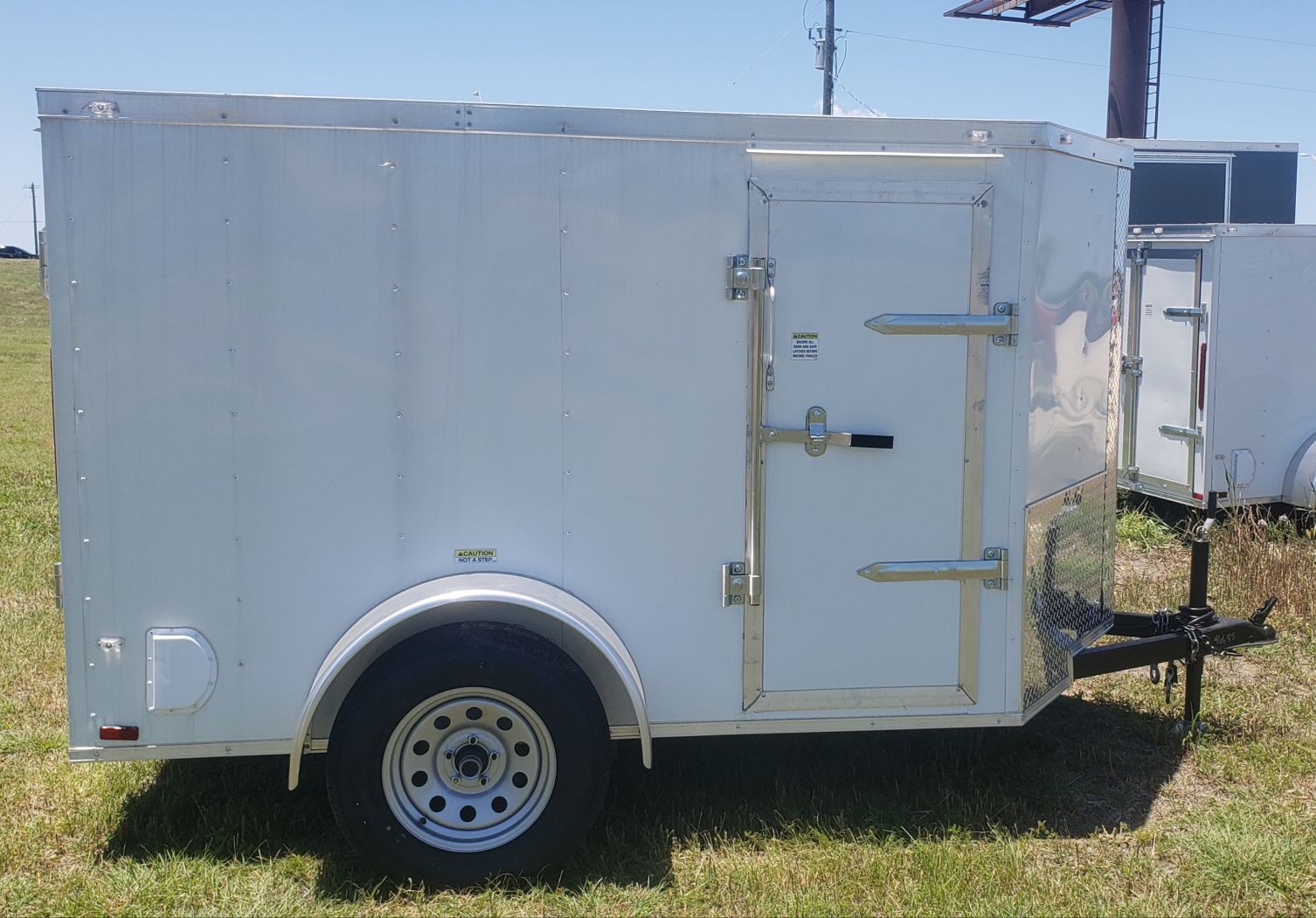 Douglas Trailers 5x8 SA Trailer - White, Ramp, Side Door