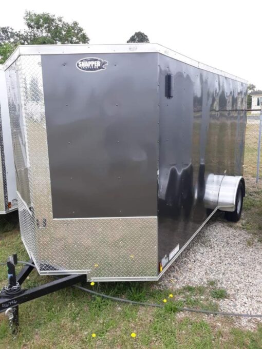 Douglas Trailers 6x14 SA Trailer - Charcoal Gray, Ramp, Side Door - Image 2