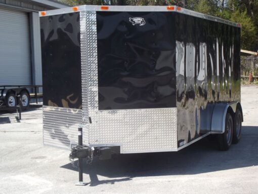 Freedom Trailers 7x16 TA Trailer - Black, Ramp, Side Door, Extra Height - Image 2