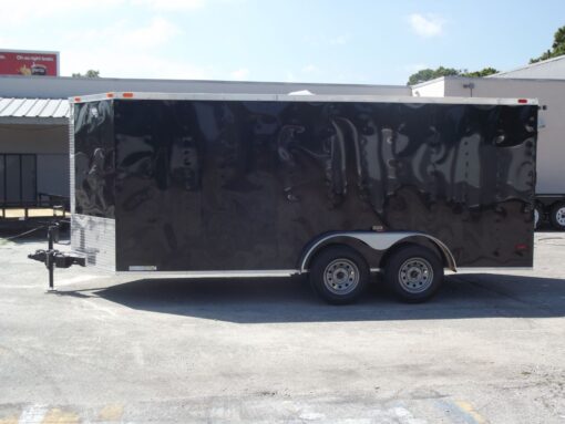 Freedom Trailers 7x16 TA Trailer - Black, Ramp, Side Door, Extra Height - Image 3