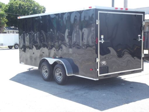Freedom Trailers 7x16 TA Trailer - Black, Ramp, Side Door, Extra Height - Image 5
