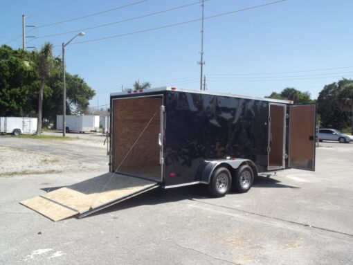 Freedom Trailers 7x16 TA Trailer - Black, Ramp, Side Door, Extra Height - Image 8