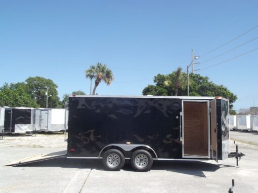 Freedom Trailers 7x16 TA Trailer - Black, Ramp, Side Door, Extra Height - Image 10