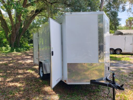 Diamond Cargo 6x10 SA Trailer - Black, Barn Doors, Side Door, Extra Height - Image 14