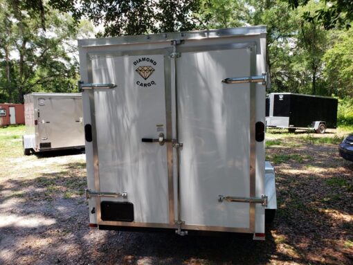 Diamond Cargo 6x10 SA Trailer - Black, Barn Doors, Side Door, Extra Height - Image 9