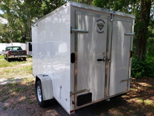 Diamond Cargo 6x10 SA Trailer - Black, Barn Doors, Side Door, Extra Height - Image 7