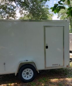 Diamond Cargo 6x10 SA Trailer - Black, Barn Doors, Side Door, Extra Height