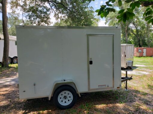 Diamond Cargo 6x10 SA Trailer - Black, Barn Doors, Side Door, Extra Height