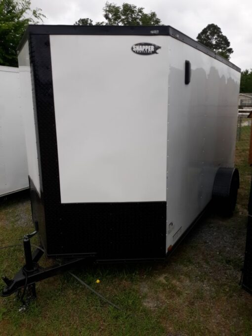 Quality Cargo 6x12 SA Trailer - White, Ramp, Side Door, Extra Height, Blackout Package, BL - Image 2