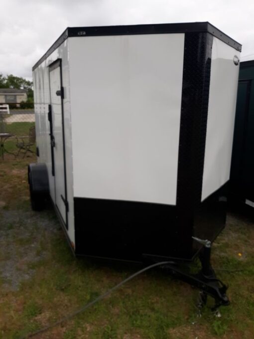 Quality Cargo 6x12 SA Trailer - White, Ramp, Side Door, Extra Height, Blackout Package, BL - Image 3