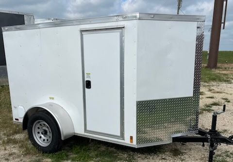 Douglas Trailers 4x8 SA Trailer - White, Rear Swing Doog - Image 9