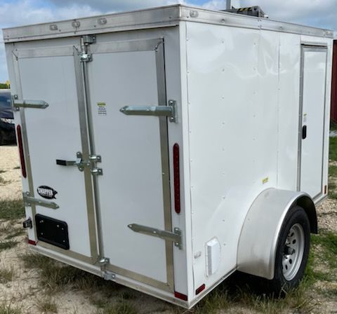 Douglas Trailers 4x8 SA Trailer - White, Rear Swing Doog - Image 7