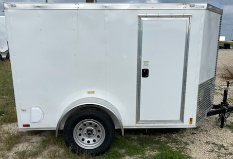 Douglas Trailers 4x8 SA Trailer - White, Rear Swing Doog