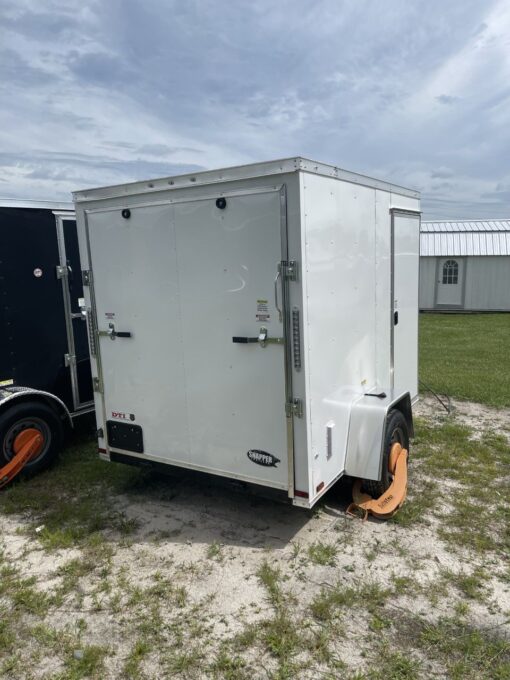 Douglas Trailers 6x8 SA Trailer - White, Ramp, Side Door - Image 7