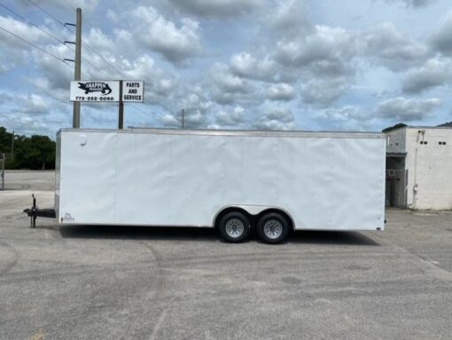 Douglas Trailers 8.5x24 TA Trailer - White, Ramp, Side Door - Image 3