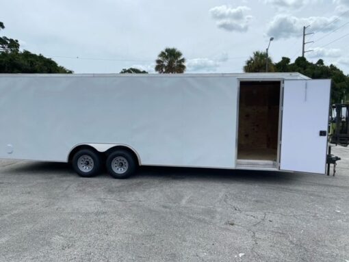 Douglas Trailers 8.5x24 TA Trailer - White, Ramp, Side Door - Image 8