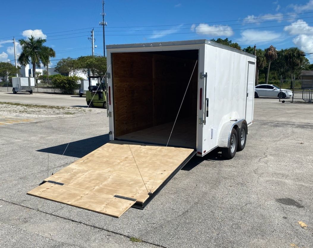 Douglas Trailers 6x12 SA Trailer - White, Ramp, Side Door - Image 7